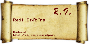 Redl Izóra névjegykártya